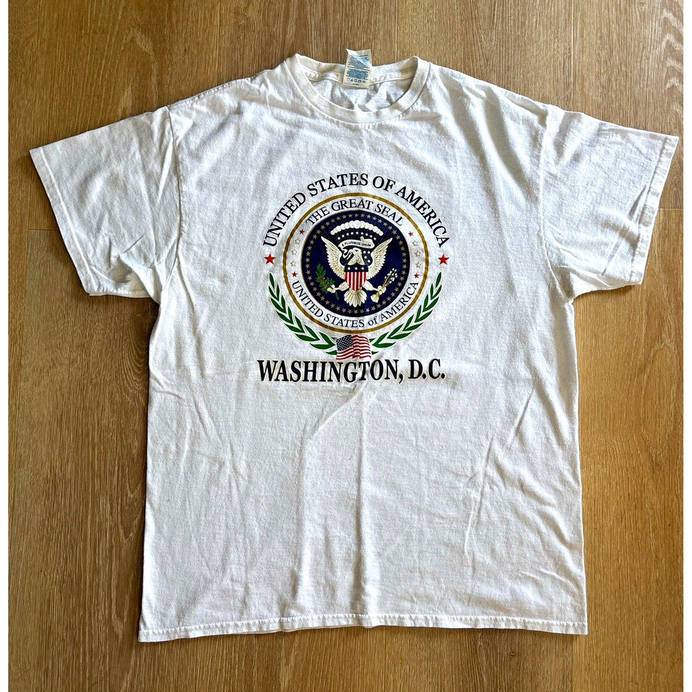 Vintage 90s Tourist TshirtWashington DC USA Single Stitch Delta Size L Graphic